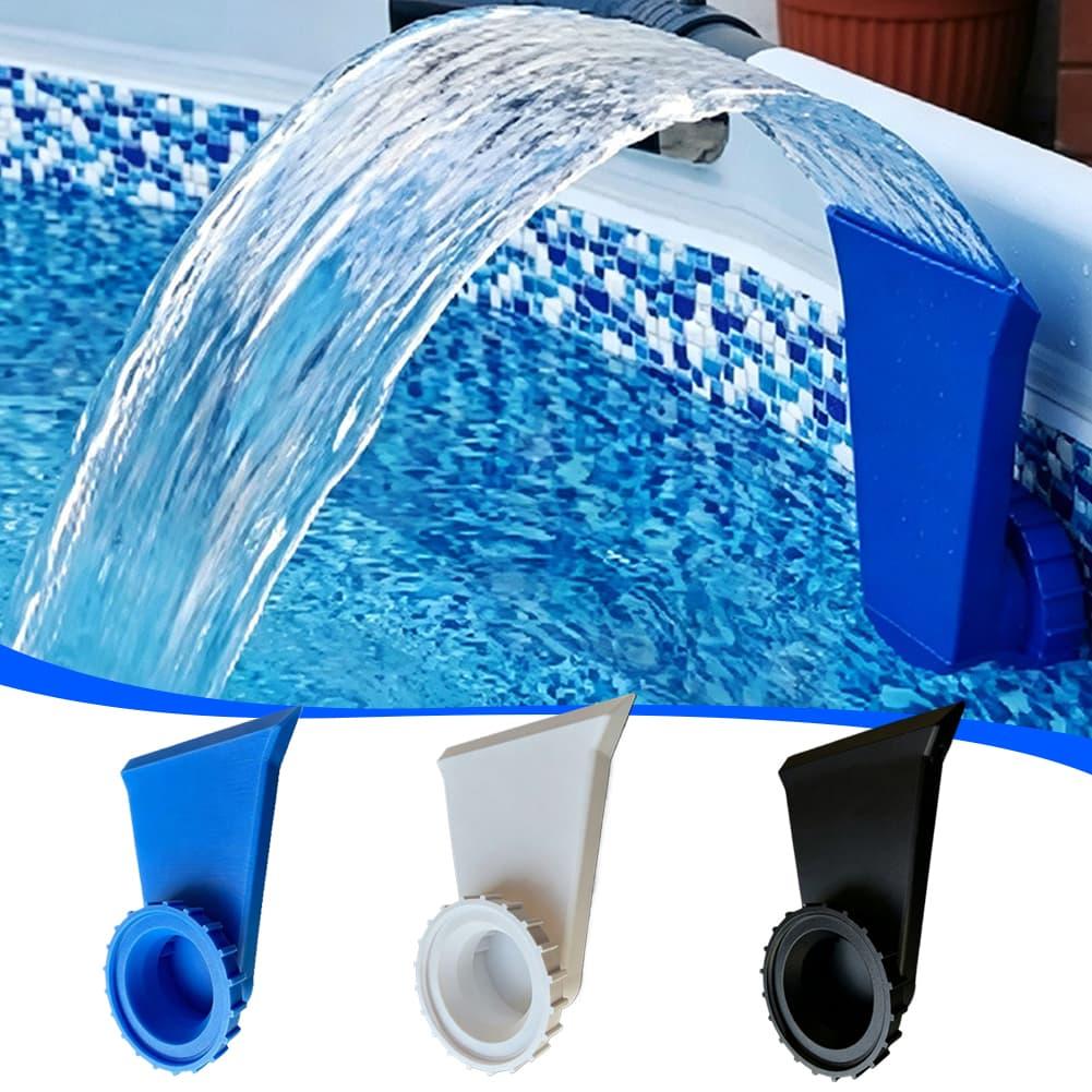 Pool Ladder Above Ground - หัวฉีดน้ำตกสำหรับสระว่ายน้ำ 1 ชิ้น แบบติดตั้งโดยตรง ทำจากพลาสติกทนทาน สำหรับสร้างเอฟเฟกต์น้ำตกในสระว่ายน้ำ