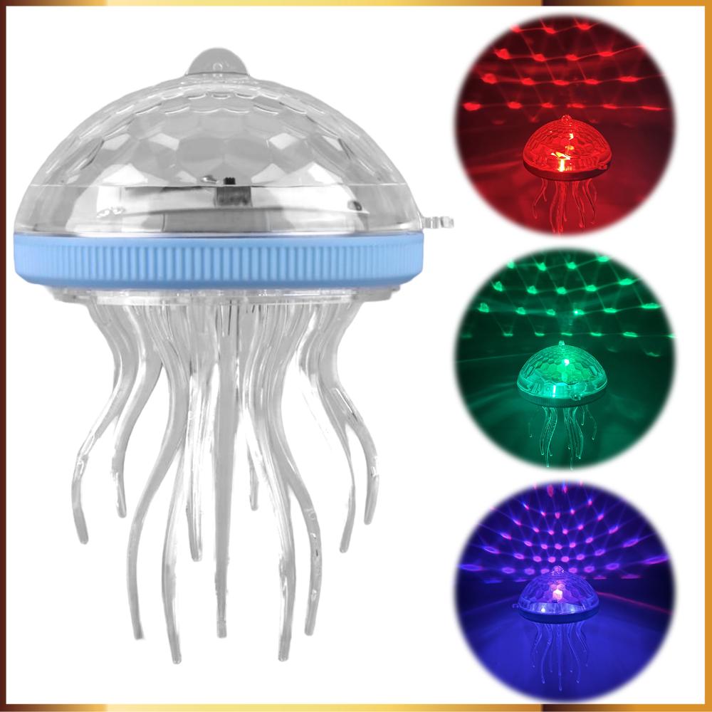 Pool Light Solar Rechargeable - ไฟสระว่ายน้ำรูปแมงกะพรุนพลังงานแสงอาทิตย์ เปลี่ยนสีได้แบบไดนามิก RGB ชาร์จซ้ำได้ ไฟแขวนปรับความสว่างได้ ใช้สำหรับอ่างอาบน้ำและสระว่ายน้ำ