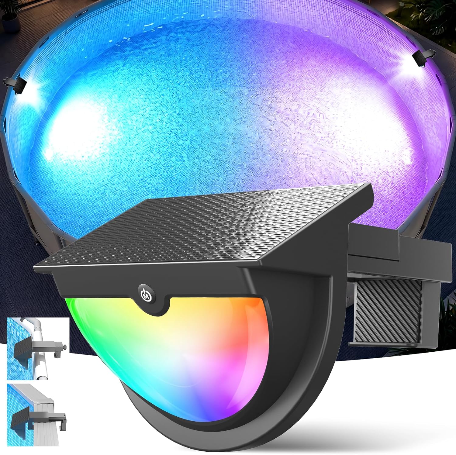 Pool Light Solar Rechargeable - ไฟสระว่ายน้ำพลังงานแสงอาทิตย์หลากสีสำหรับทุกฤดูกาล