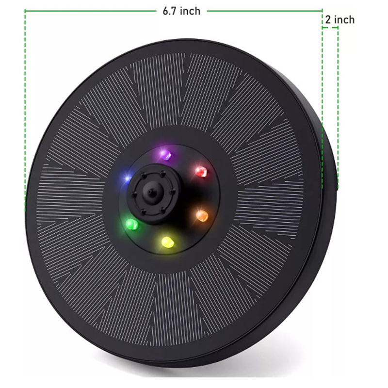 Pool Light Solar Rechargeable - ไฟสระว่ายน้ำพลังงานแสงอาทิตย์ LED 6 ดวง, ป้องกันน้ำได้ระดับ IP67,