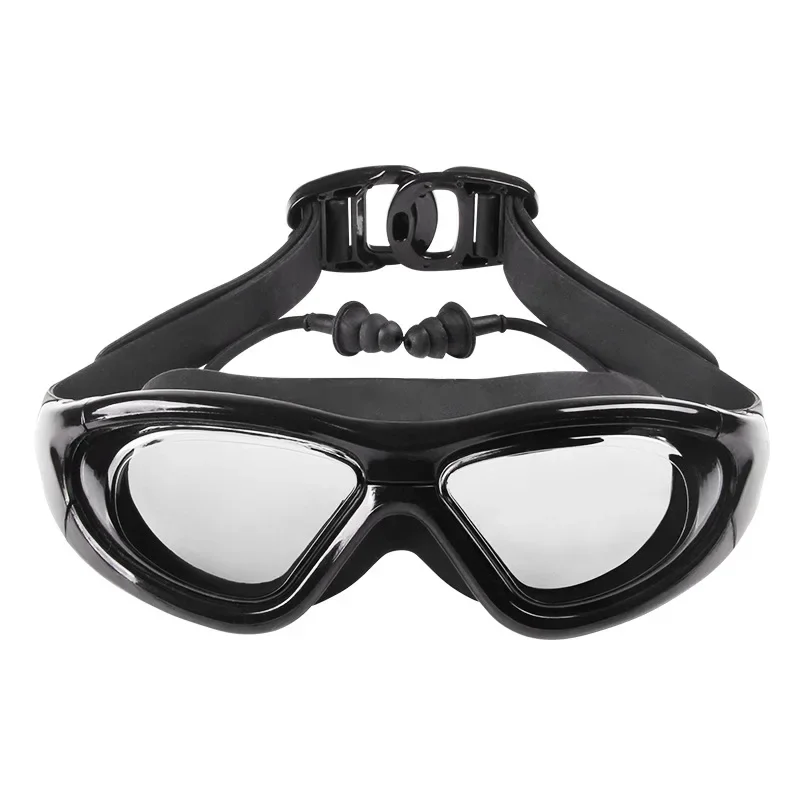 Swim Goggles Anti Fog Uv - แว่นตาว่ายน้ำสายตาสั้นพร้อมสเปรย์ป้องกันหมอกแว่นตาว่ายน้ำซิลิโคนน้ำแว่นตาใหญ่ผู้ชายผู้หญิง