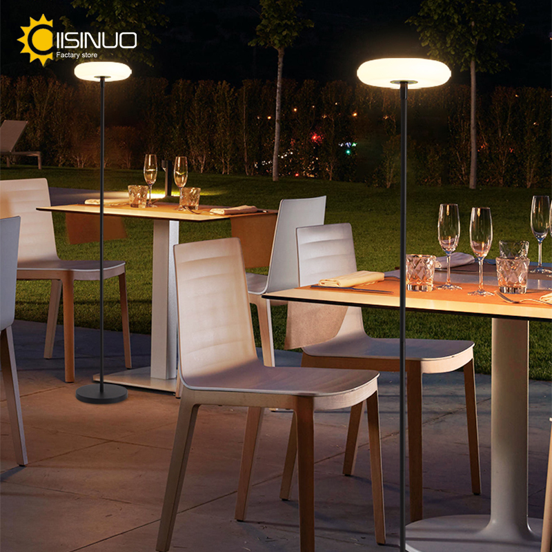 Pool Light Solar Rechargeable - โคมไฟตั้งพื้นกลางแจ้ง ไฟพลังงานแสงอาทิตย์ แบตเตอรี่แบบชาร์จได้ 4400mAh ไฟไร้สาย ชาร์จ