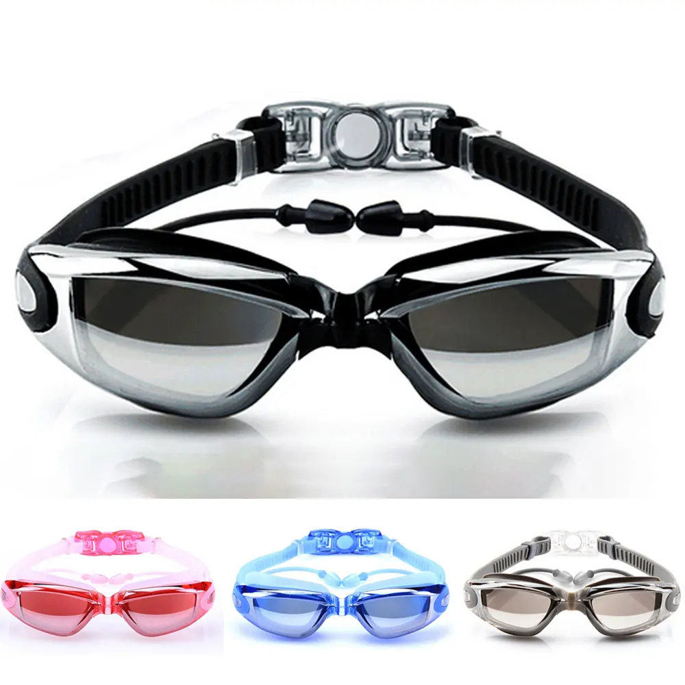 Swim Goggles Anti Fog Uv - แว่นตาว่ายน้ําผู้ใหญ่แว่นตาสระว่ายน้ํา Anti FOG ผู้ชายผู้หญิง UV Protection