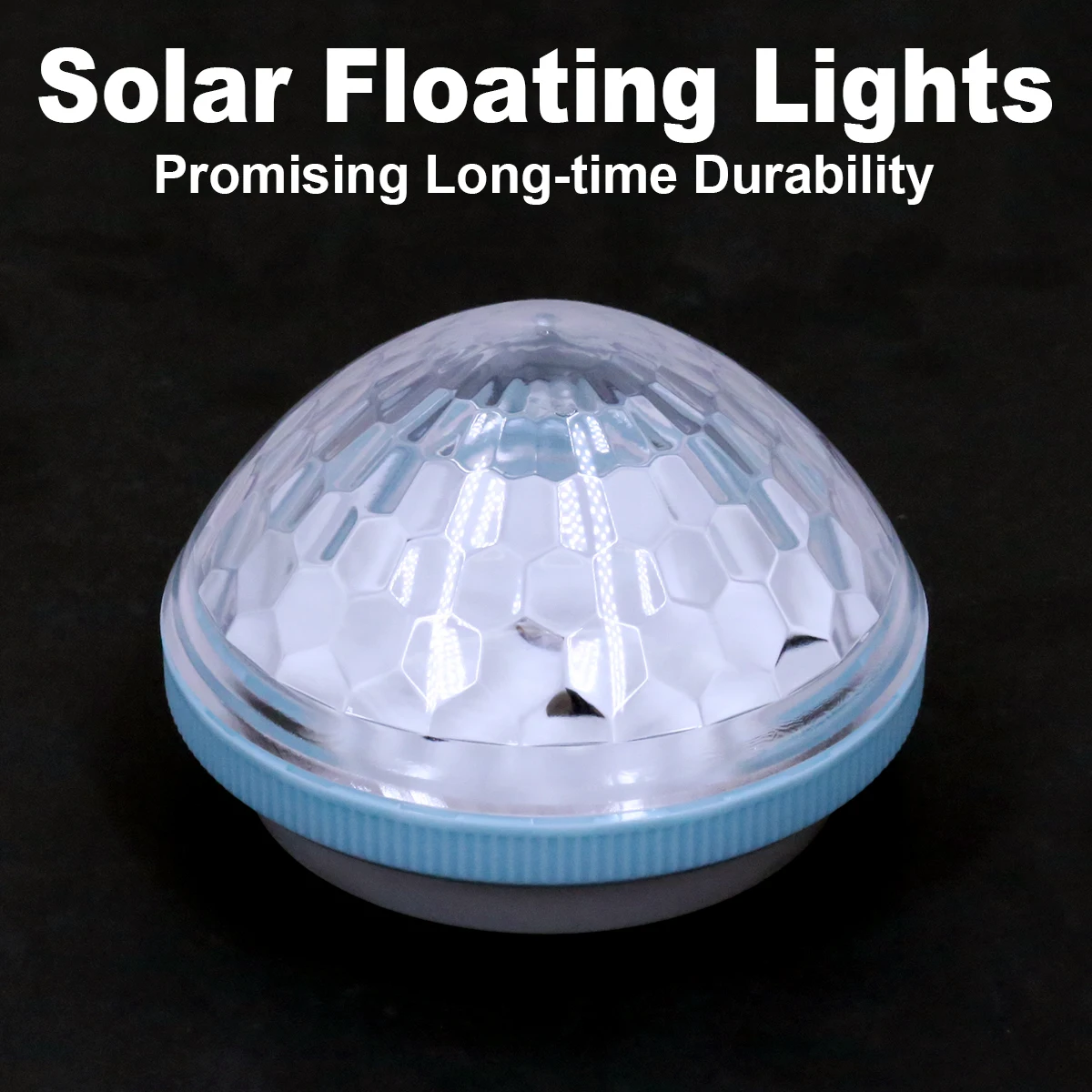 Pool Light Solar Rechargeable - ไฟสระว่ายน้ำพลังงานแสงอาทิตย์แบบลอยน้ำ ชาร์จไฟได้ ไฟ LED สำหรับภายนอกอาคาร กันน้ำ