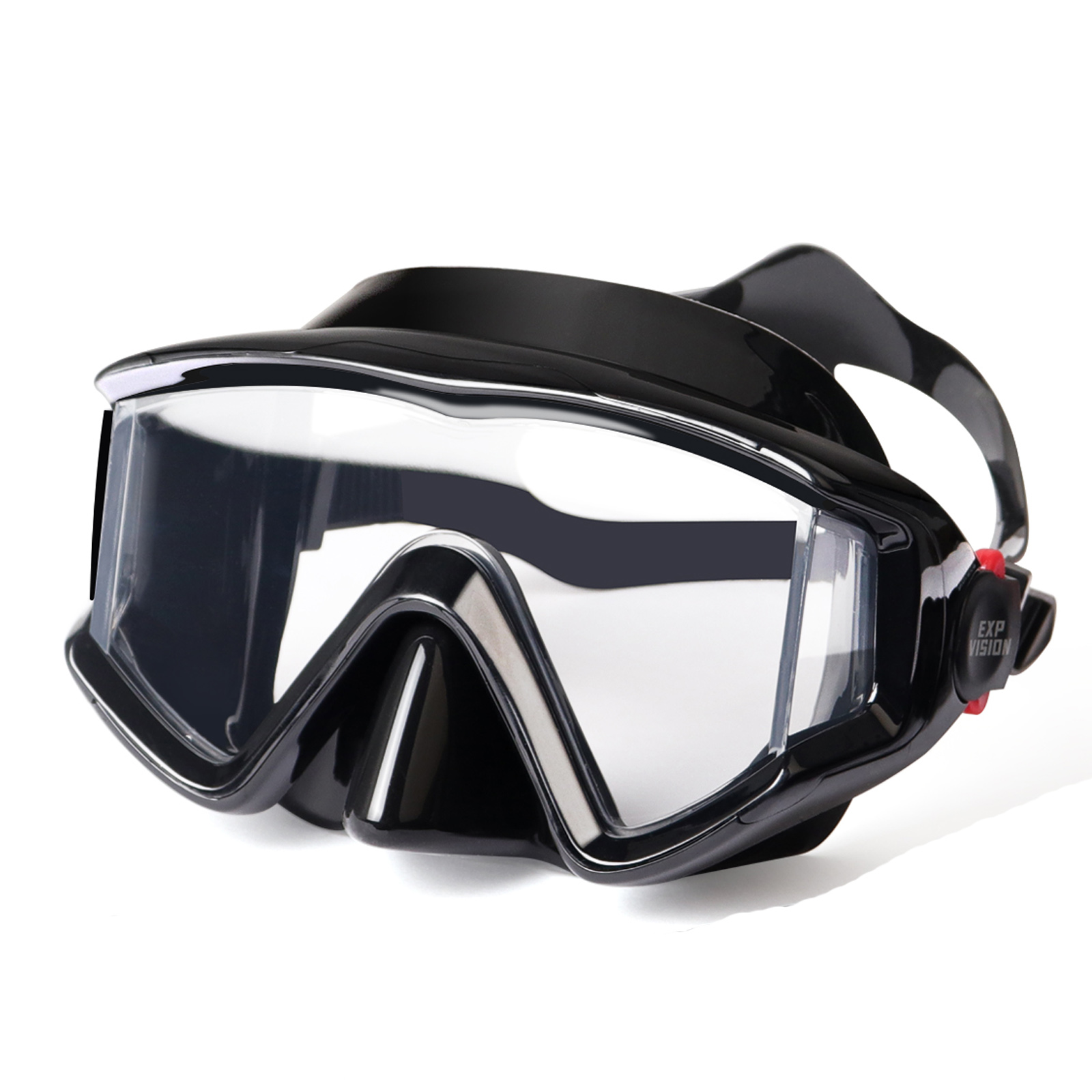 Snorkel Mask Full Face - หน้ากากดำน้ำตื้นป้องกันการเกิดฝ้าเหมาะสำหรับผู้ใหญ่หน้ากากดำน้ำลึกแว่นตาดำน้ำพร้อมเลนส์ PC