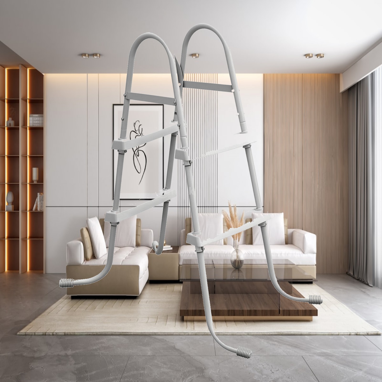 Pool Ladder Above Ground - บันไดสระว่ายน้ำทรงตัว A แข็งแรง ทนทาน ใช้งานได้ยาวนาน ปลอดภัยสำหรับครอบครัวและสระว่ายน้ำในสวนหลังบ้าน