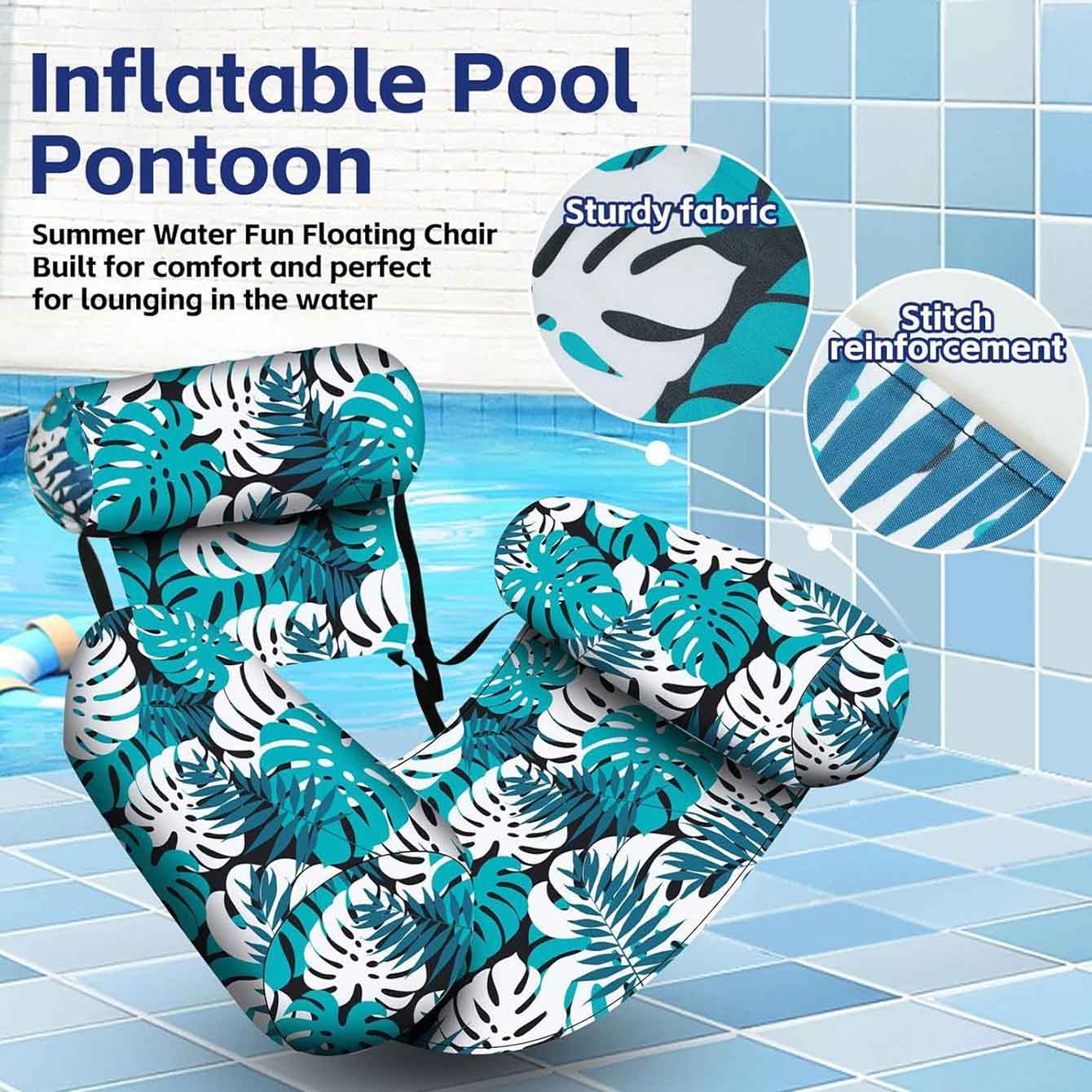 เก้าอี้ลอยน้ำเป่าลม 1 ชิ้น สำห - Pool Lounger Inflatable บทวิจารณ์และราคา