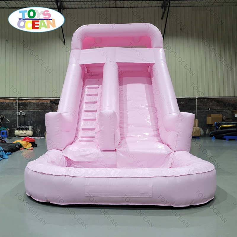 สไลเดอร์น้ำเป่าลมสีชมพูแบบสองเ - Water Slide Inflatable บทวิจารณ์และราคา