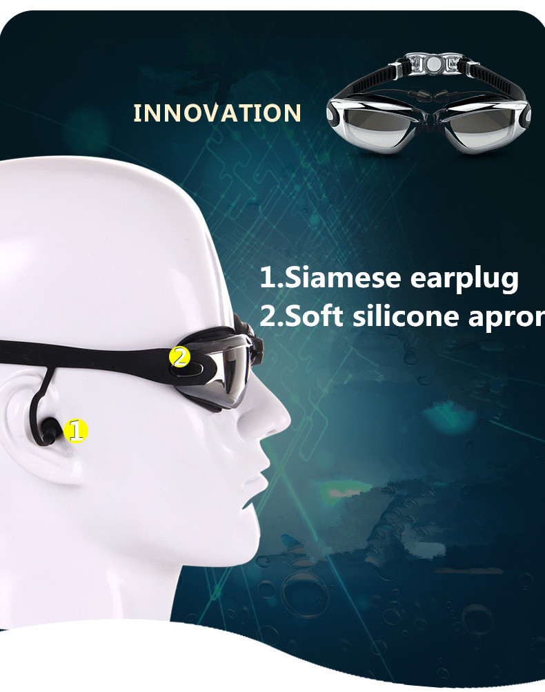 แว่นตาว่ายน้ําผู้ใหญ่แว่นตาสระ - Swim Goggles Anti Fog Uv บทวิจารณ์และราคา