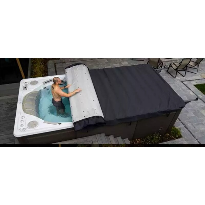 ผ้าคลุมสระว่ายน้ำแบบม้วนได้ กั - Pool Cover Waterproof บทวิจารณ์และราคา