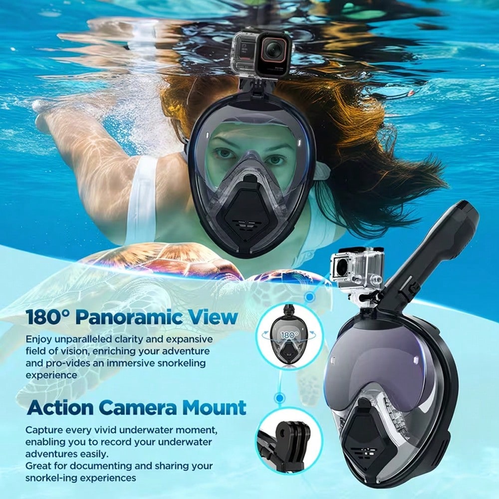 หน้ากากดำน้ำแบบเต็มหน้า Devilf - Snorkel Mask Full Face บทวิจารณ์และราคา