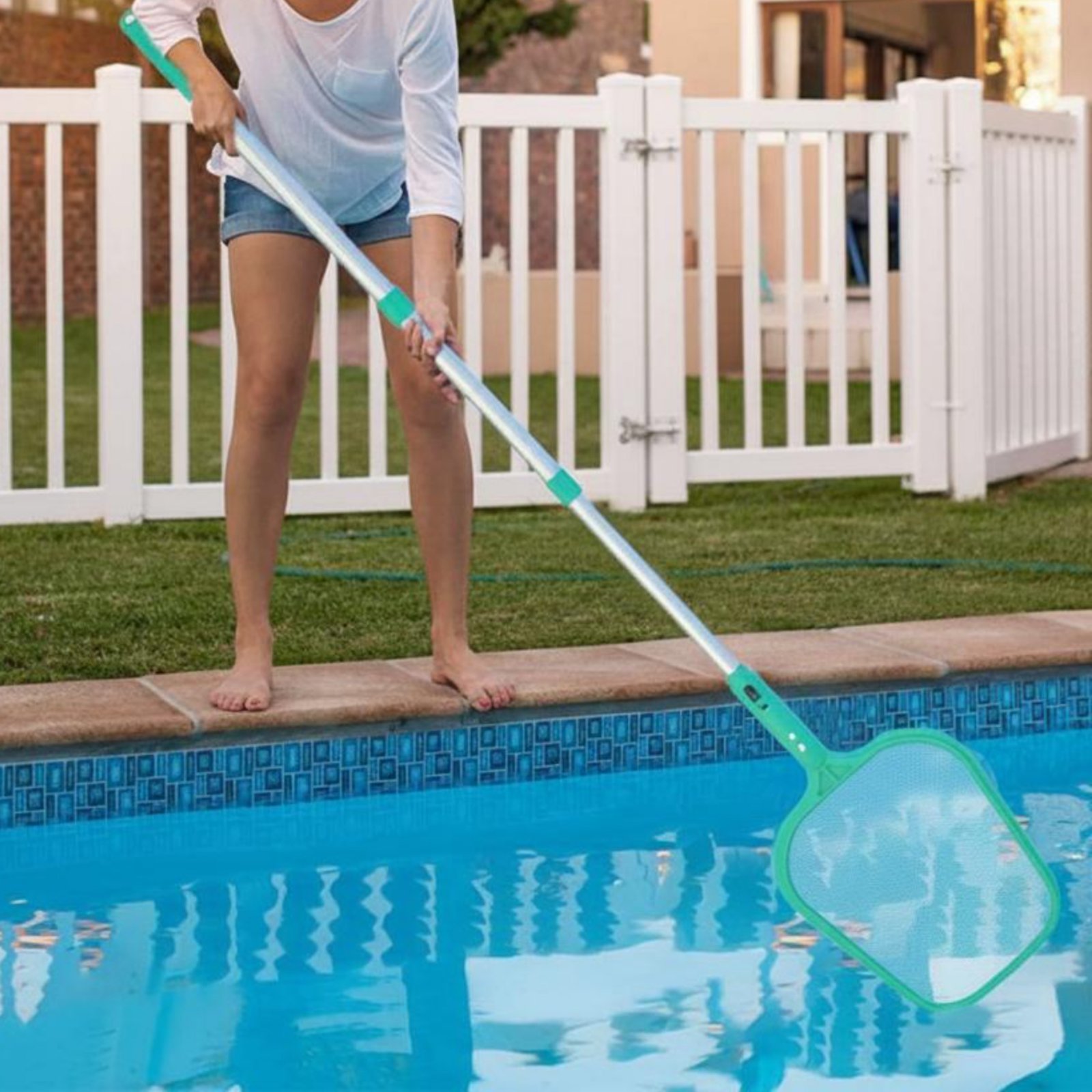 ตาข่ายกรองใบไม้ในสระพร้อมเสาปร - Pool Skimmer Net บทวิจารณ์และราคา