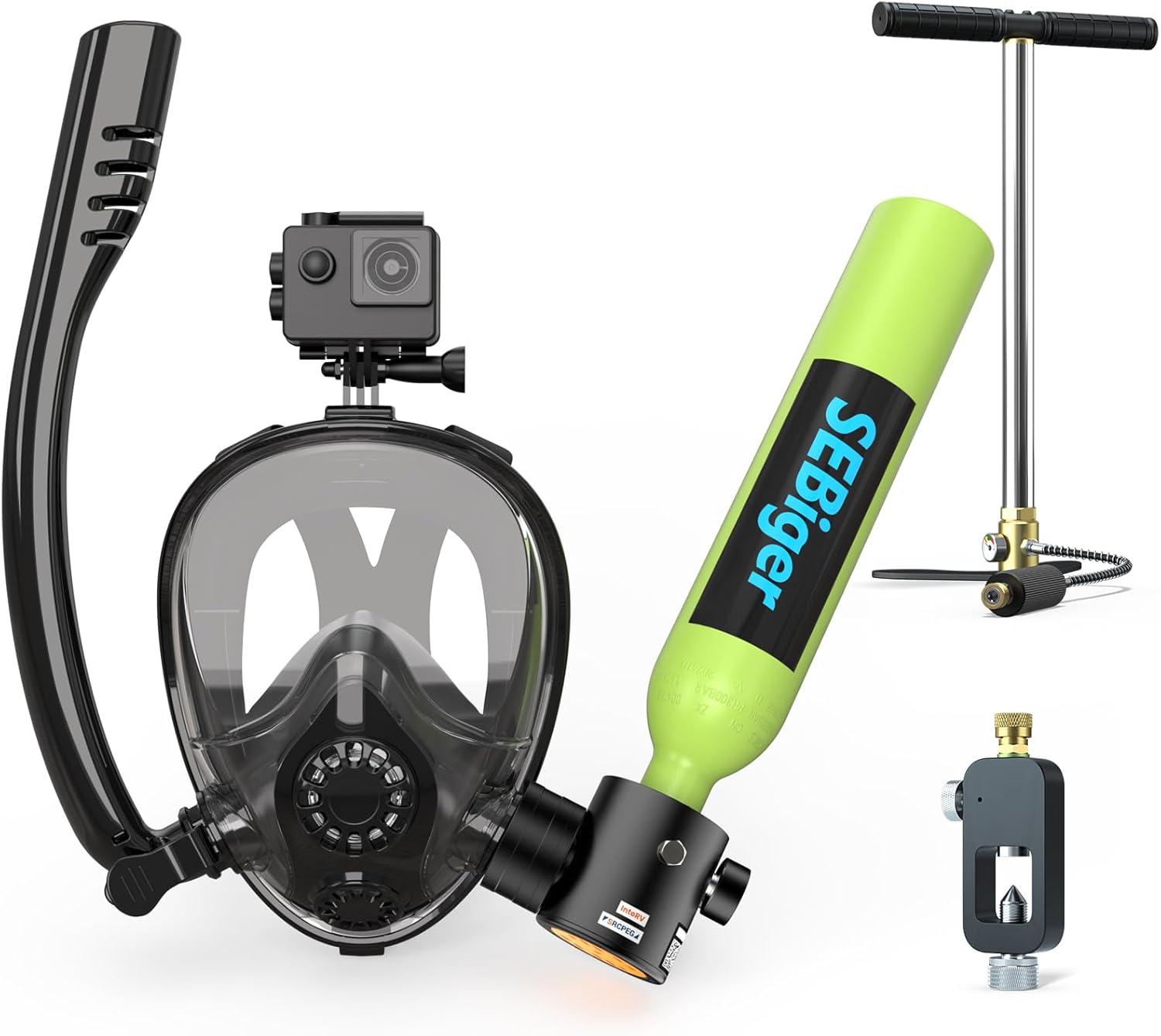 ถังดำน้ำขนาดเล็ก 0.5 ลิตร พร้อ - Snorkel Mask Full Face บทวิจารณ์และราคา