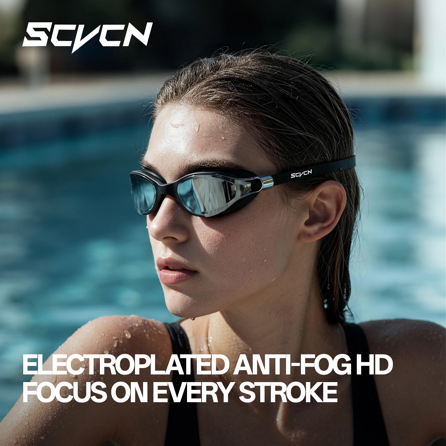 แว่นตาว่ายน้ำมืออาชีพ SCVCN ป้ - Swim Goggles Anti Fog Uv บทวิจารณ์และราคา