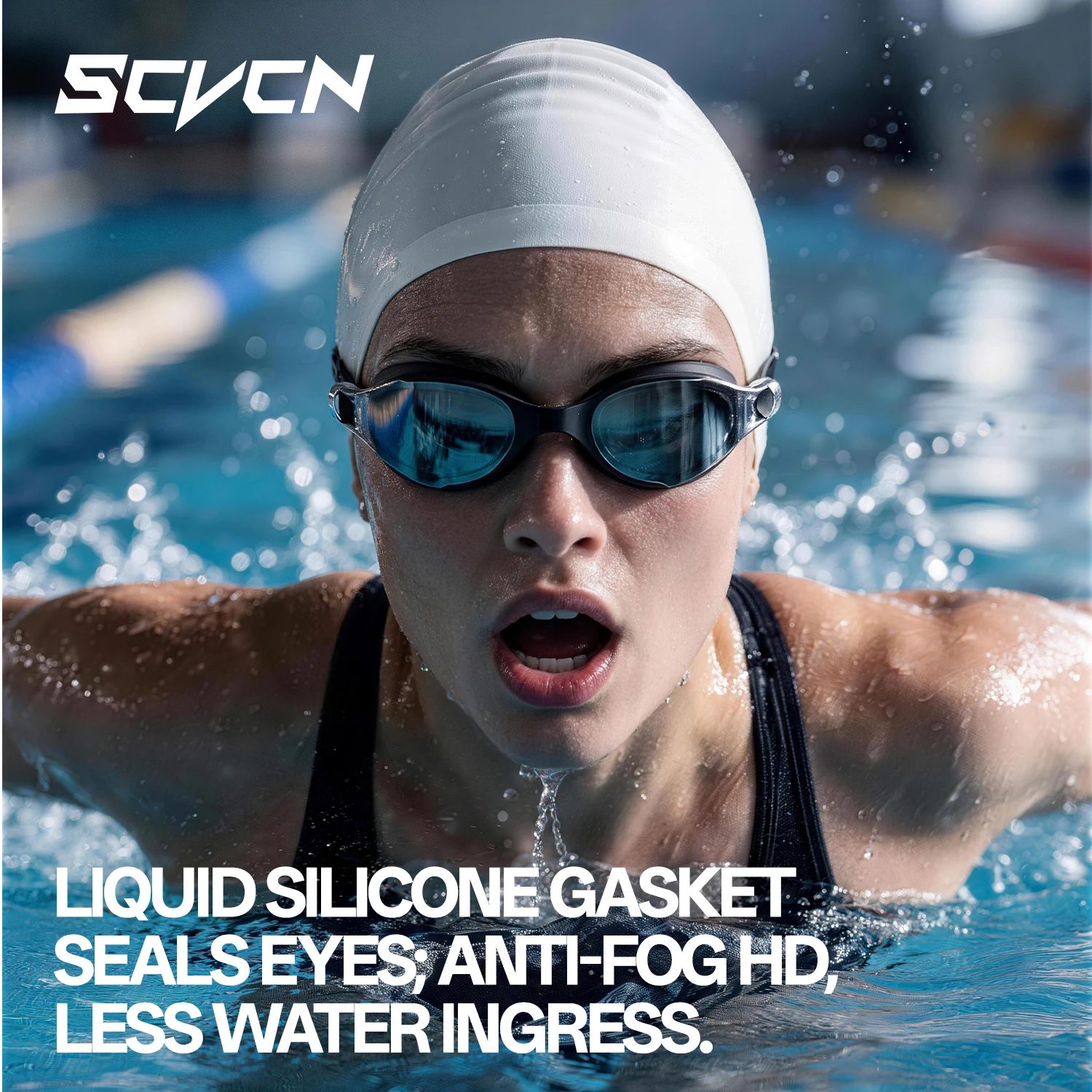 แว่นตาว่ายน้ำมืออาชีพ SCVCN ป้ - Swim Goggles Anti Fog Uv บทวิจารณ์และราคา